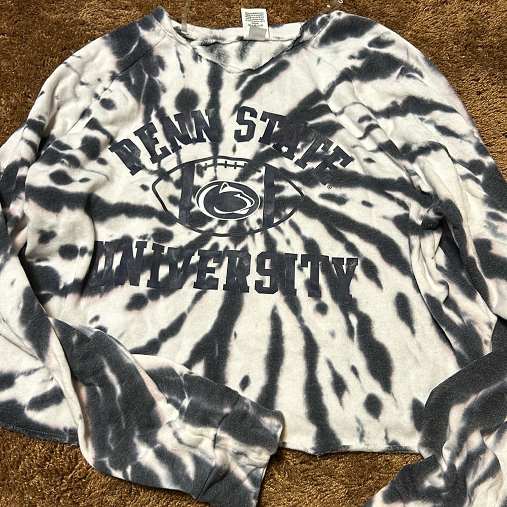 VS PINK LONG SLEEVE TIE DYE PENN STATE FOOTBALL SHIRT